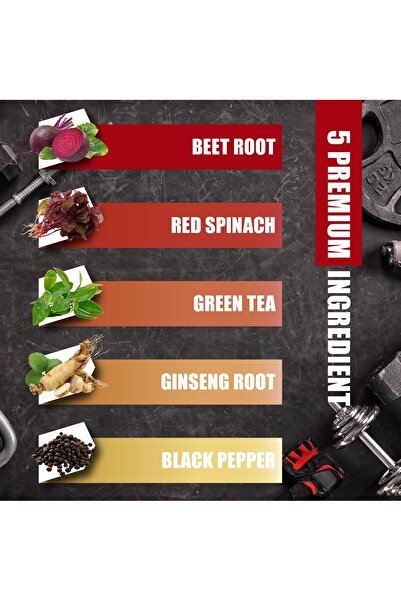 BMVINVOL Beet Root Capsules - Green Tea, Red Spinach, Ginseng, Black Pepper - 90 Count - 3 Month Supply