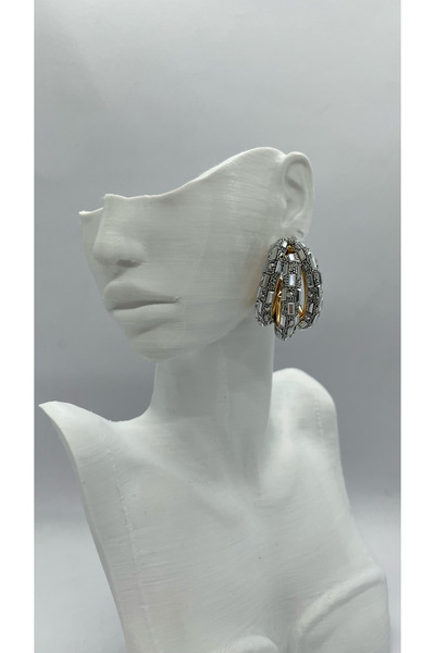 Kahkül shop Parıltılı Kalın Halka Küpe