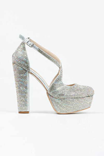 MFT AYAKKABI Жіночі двоколірні вечірні туфлі з камінням