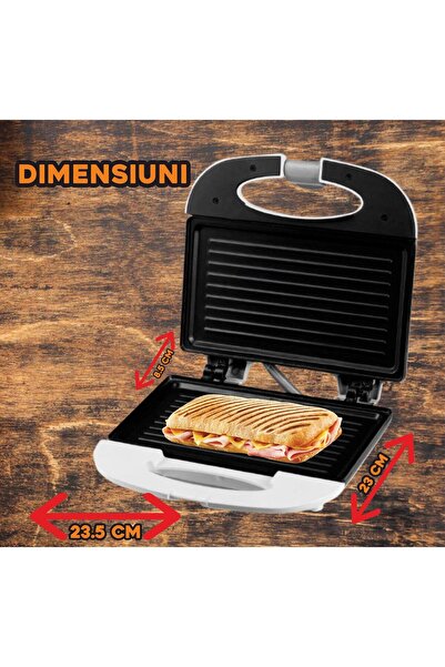 Hausberg Sandwich Maker HB-3510, 800 w, Alb