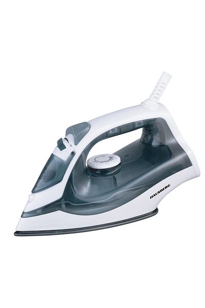 Hausberg Fier de calcat Hausberg HB-7850GR, 1300W, talpa otel invelis ceramic, rezervor apa 150 ml, Gri-Alb