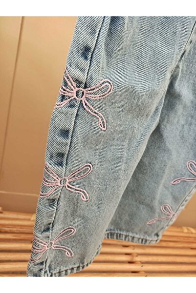 Karan Kids Girl's Bow Detailed Strap Salopet (Prefer One Size Bigger)