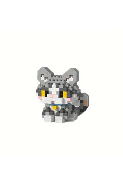 purple dragon Tabby Cat Bricks Set, Contains Tiny Building Blocks, Building Blocks