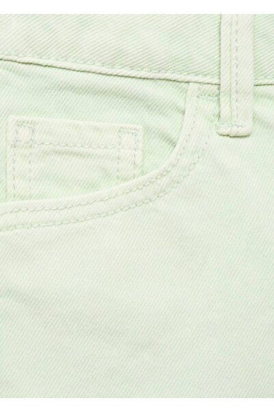 MANGO Kids Paçaları dikişsiz denim şort