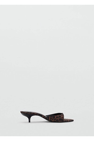 MANGO Woman Hayvan Desenli Kitten Topuklu Sandalet