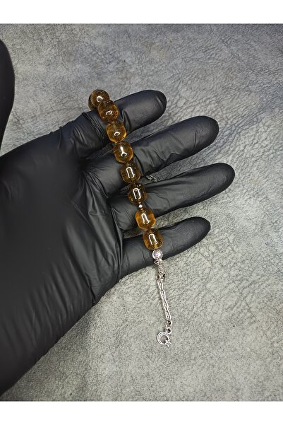 Mos Tespih Zaza Toprak Fosilli Üst Düzey Toz Kehribar Tesbih