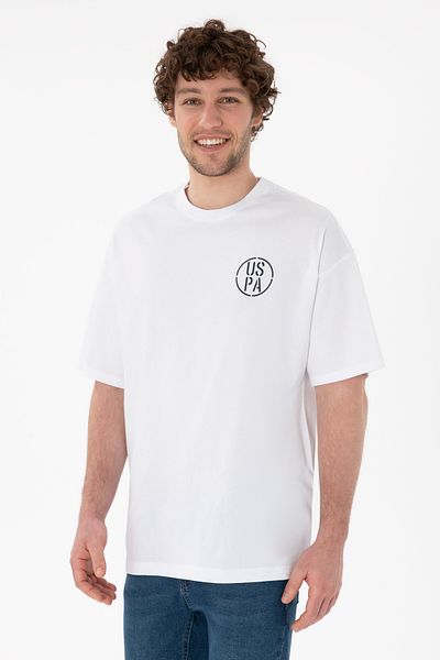 U.S. Polo Assn. Ανδρικό μπλουζάκι Oversize Fit Crew Neck Λευκό 50305904-vr013