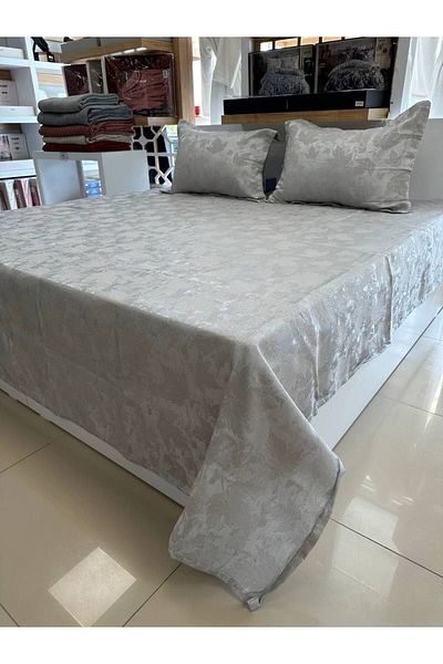 Sudemhome Jacquard Fabric Avangard Bedding Set Gray-Sycamore Leaf Pattern