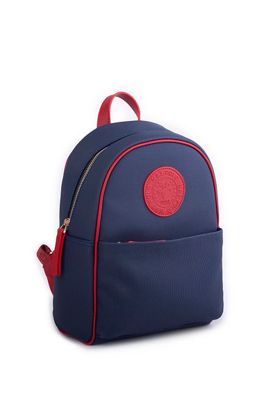 Getcho Pascal Navy Blue Women's Daily City Style Molded Backpack Zippered Minimal Lightweight Design