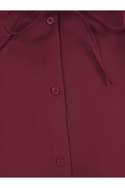 Modamorfo Cămașă din popelin cu guler vertical - Bordeaux