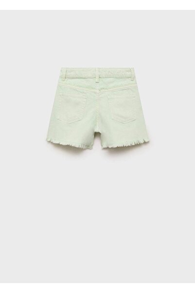 MANGO Kids Paçaları dikişsiz denim şort