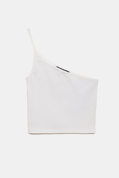 No Matter What One Shoulder Strap Crop Blouse