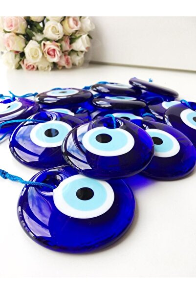 312 KONSEPT 35 قطعة من خرزة عين الشر الزجاجية المثقبة مقاس 4 سم و5 متر. حبل ا...