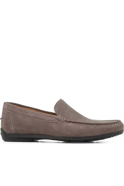 Geox Grey Moccasins Mens Shoes