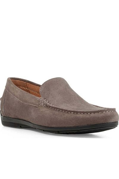 Geox Grey Moccasins Mens Shoes