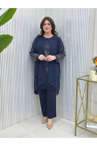 GK Set de tunică din șifon cu imprimeu în piatră