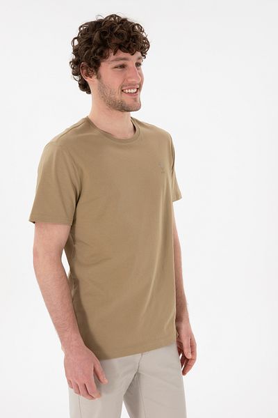 U.S. Polo Assn. Men's Regular Fit Crew Neck Gray Basic T-Shirt 50305924-Vr027