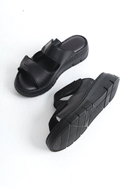 Tamdabu Ayakkabı Γνήσιες Δερμάτινες Μαύρες Ορθοπεδικές Γυναικείες Παντόφλες T...