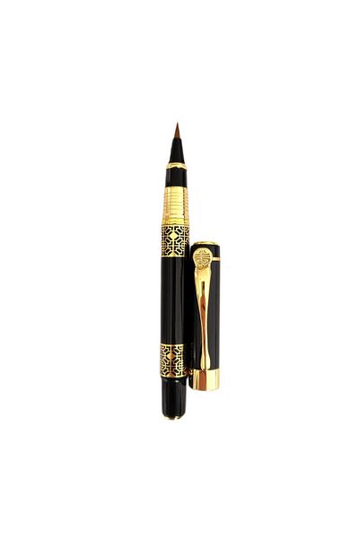 Sanathobi Brush Tip Fountain Pen, Brush Pen, Wolf Hair, Black-Chinese Ceramic Writing Brush No:1