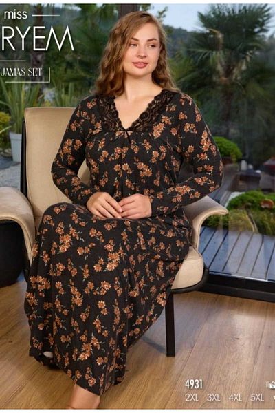 Azra Γυναικείο Μακρύ Φόρεμα Plus Size