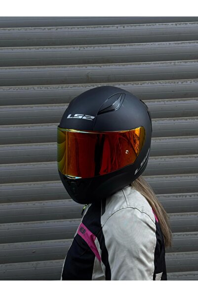 LS2 Rapıd Mat Siyah Kask - KIRMIZI VİZÖR + SPOİLER