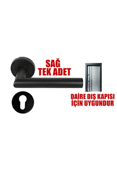 Store VEGA MAT SİYAH YALE TİPİ PASLANMAZ KAPI KOLU