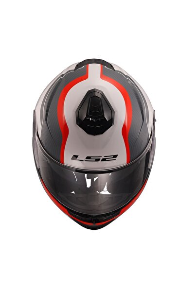 LS2 STROBE 2 ÇENE AÇILIR KASK MONZA SİYAH BEYAZ KIRMIZI