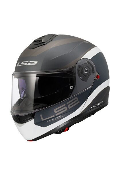 LS2 STROBE 2 VICTORY MAT GRİ-MAVİ-KUM KASK