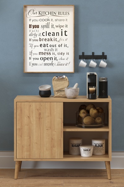 Monte Sehpa Luce Konsol Çok Amaçlı dolap Kahve köşesi