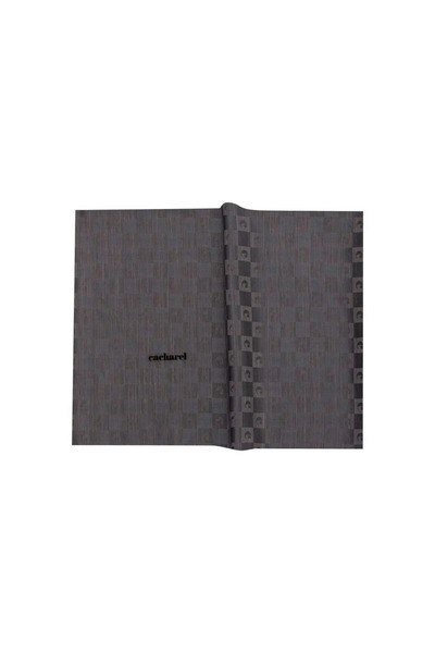 Perla Scarf & More C Logo Silk Cotton Jacquard Etol Shawl Anthracite
