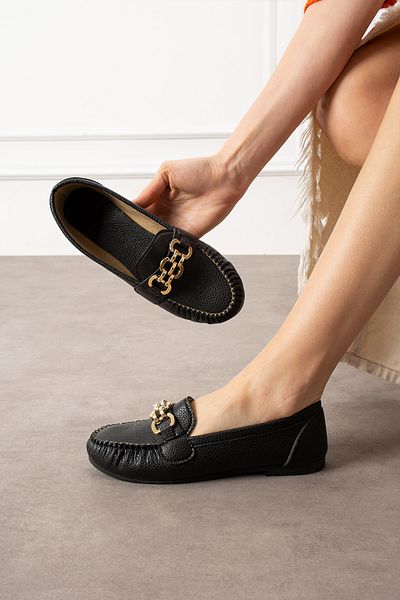 SWORD Balerini de damă - Pantofi de zi cu zi ortopedici, eleganti, confortabili, cu detaliu cu cataramă