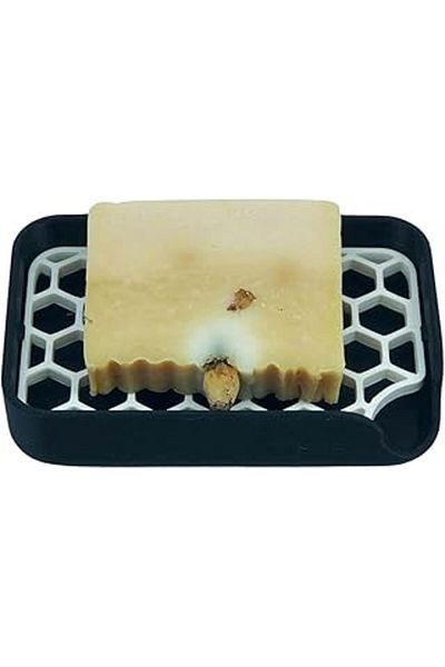 Hepta Collection Double Color Soap Dish (Black - White)