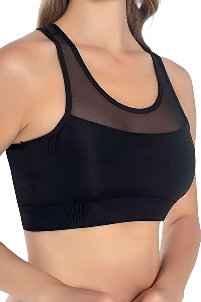 Tezzgelsin Γυναικείο τούλι με λεπτομέρειες Crop Γυναικείο μπουστάκι