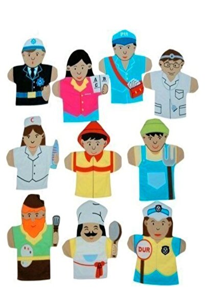 a v d a مجموعة مكونة من 10 دمى أصابع للمهن