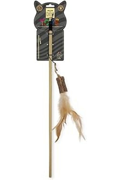 Hepta Collection Cattie Cat Toy with Matatabi Content Log Fishing Rod 50 cm