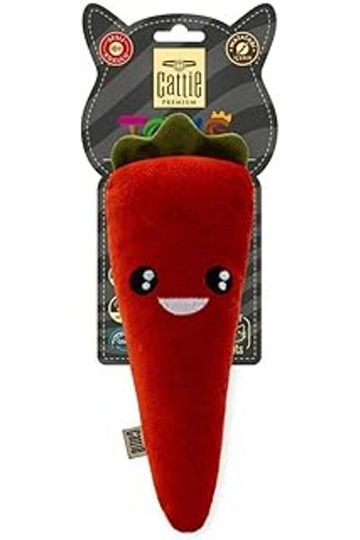 Hepta Collection Cattie Cat Toy with Matatabi Content Plush Carrot 20 cm