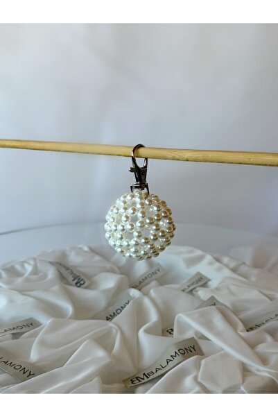 Balamony Top Model Pearl Keychain-Charm Silver (Handmade)