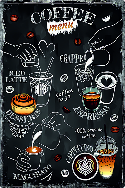 HomeJamin Coffee Kahve Köşesi temalı MDF tablo poster