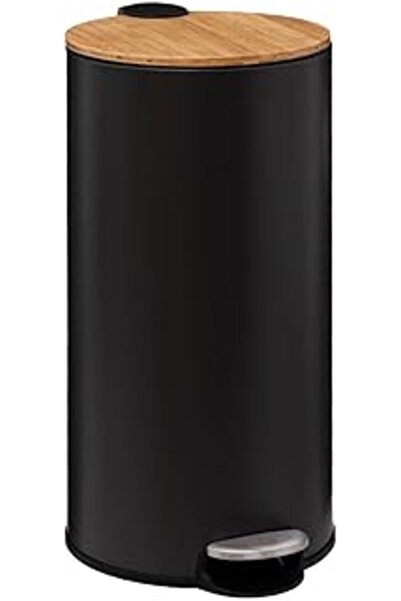 ebadi 5 Five Simply Smart Bamboo Black 30 Liters, Trash Can