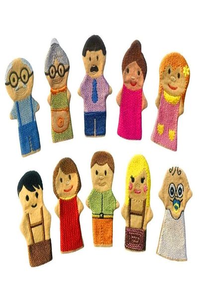 a v d a Set of 10 Family People Finger Puppets