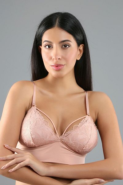 C&City Covered Bralet - Bra, Capucino Color C18320