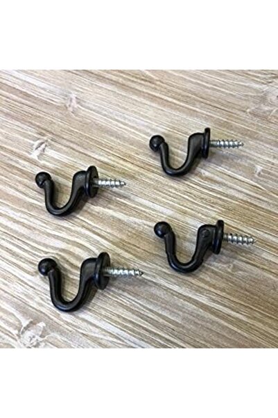 Gürçay Hırdavat Umeraș cu cârlig decorativ (4 buc.) Negru