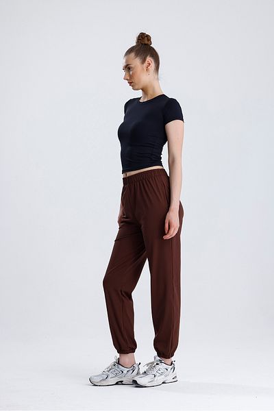 FV Καφέ Jogger Leg με ελαστική μέση
