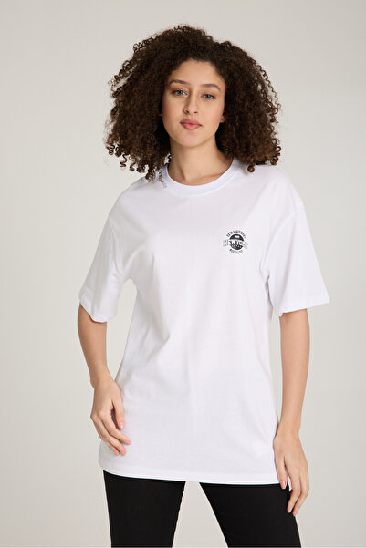 KAPHONE Γυναικείο μπλουζάκι με λαιμόκοψη New York με λεπτομέρεια σε μεγάλο μέ...