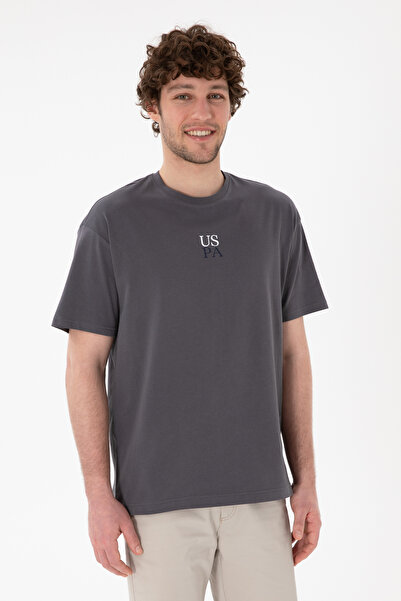 U.S. Polo Assn. Erkek Comfort Fit Bisiklet Yaka Antrasit Tişört 50306450-VR006