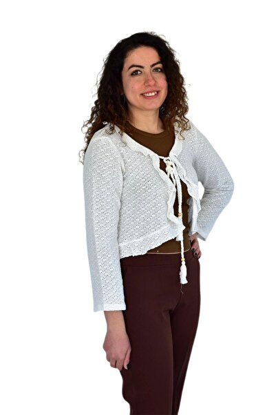 BAGLAN Жіночий літній автентичний кардиган на шнурівці BGL-ST04247