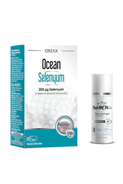 Ocean سيلينيوم 200 مجم 60 قرص + 100 مل جل تنظيف الوجه هدية