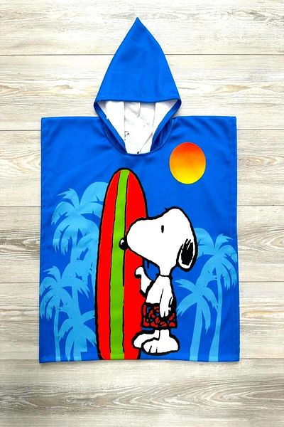 PODIUM GYM Sezon 100% bumbac SNOOPY Poncho cu capotă halat de baie pentru piscină-PLAJĂ