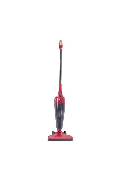 Hausberg Aspirator vertical 2 in 1 HB-2025RS, fara sac, aspirare uscata, Hepa, 0.5 L, 600-800W, Rosu-Alb