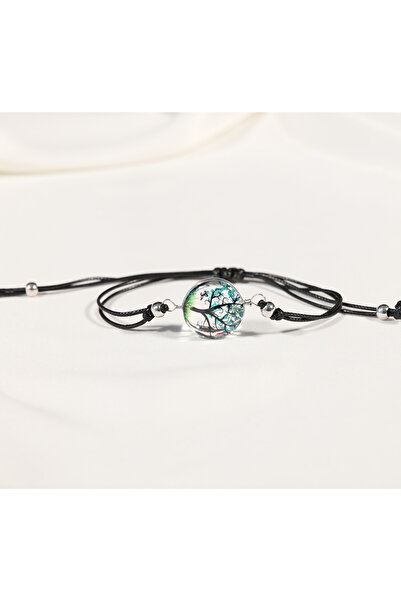 momqi الايبوكسي الأخضر شجرة الحياة سوار اليدوية